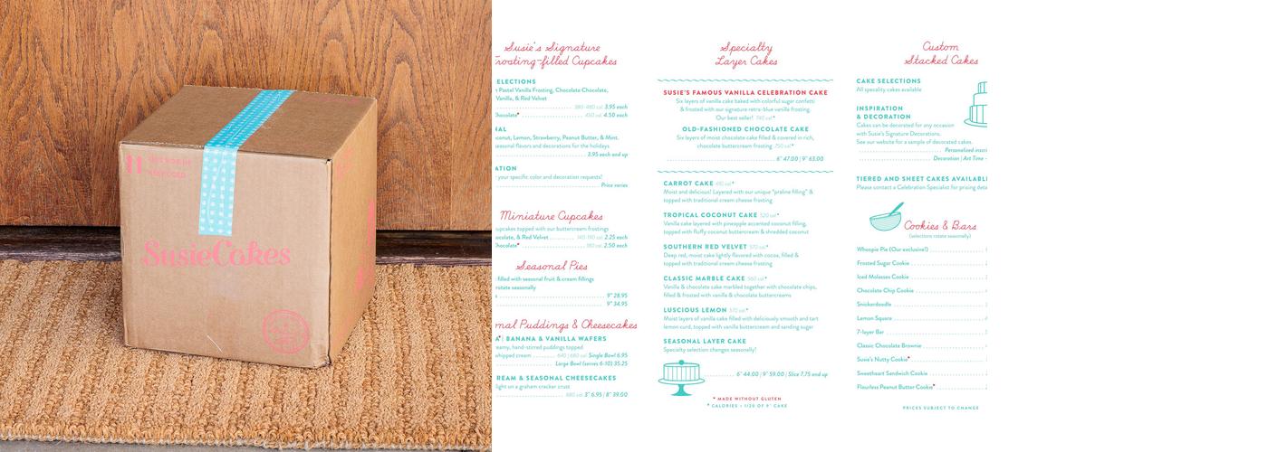 SusieCakes - Lafayette Menu