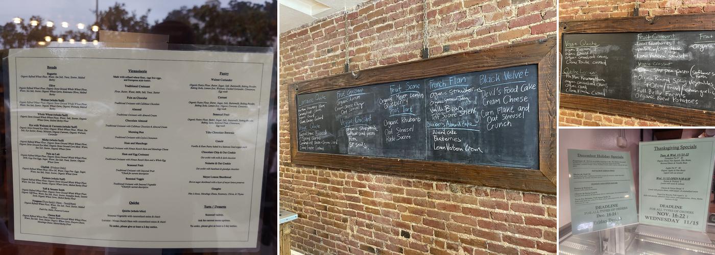 Fournée Bakery Menu