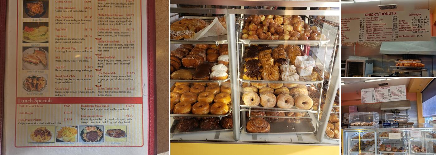 Chick's Donuts & Coffee Shop Menu