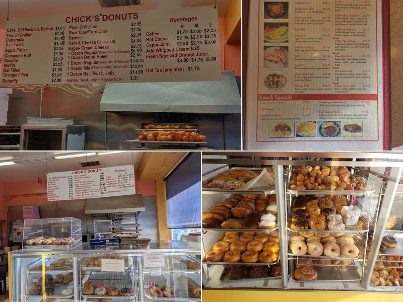 Chick's Donuts & Coffee Shop Menu
