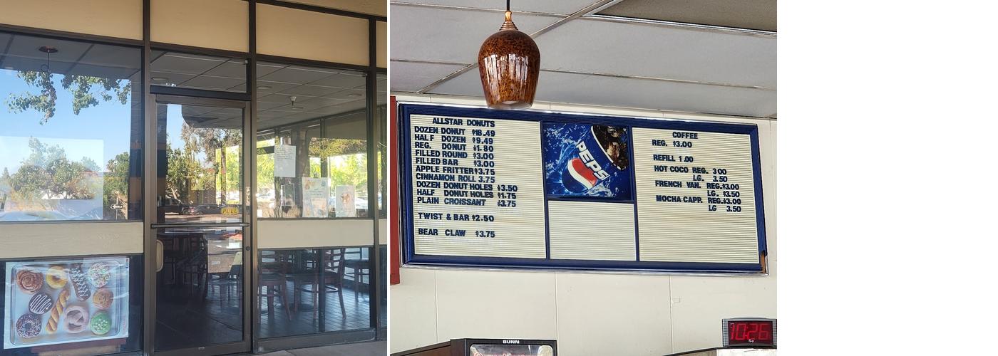 Allstar Donuts Menu