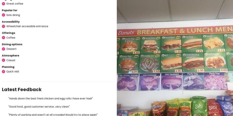 Lee's Donuts Menu