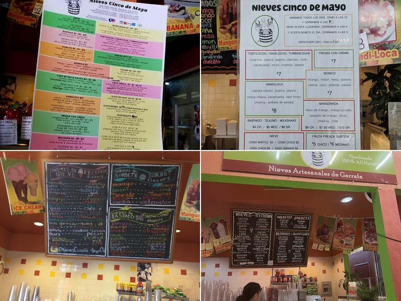 Nieves Cinco de Mayo Menu