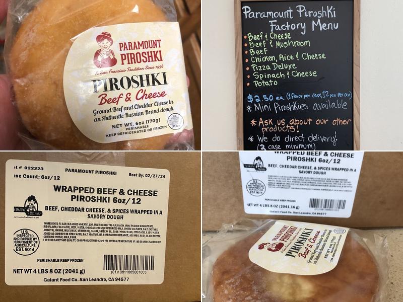 Paramount Piroshki Menu