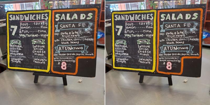 Bakery El Sol Menu