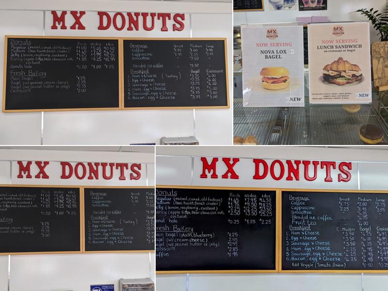 Mx Donuts Menu