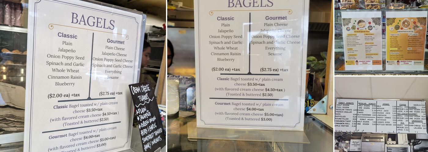 Fresh Donuts & Bagel Menu