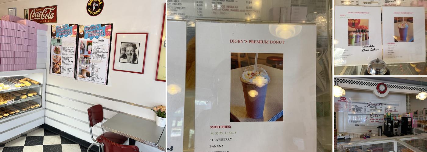 DIGBY’s PREMIUM DONUTS Menu