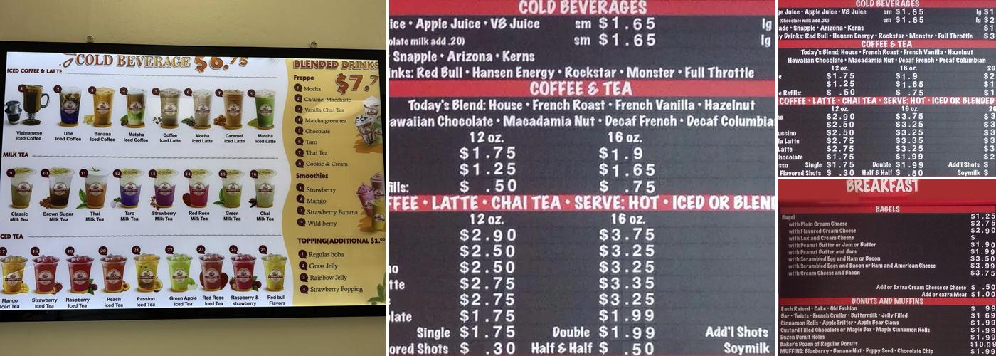 Christy's Donuts Menu