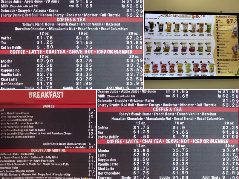 Christy's Donuts Menu