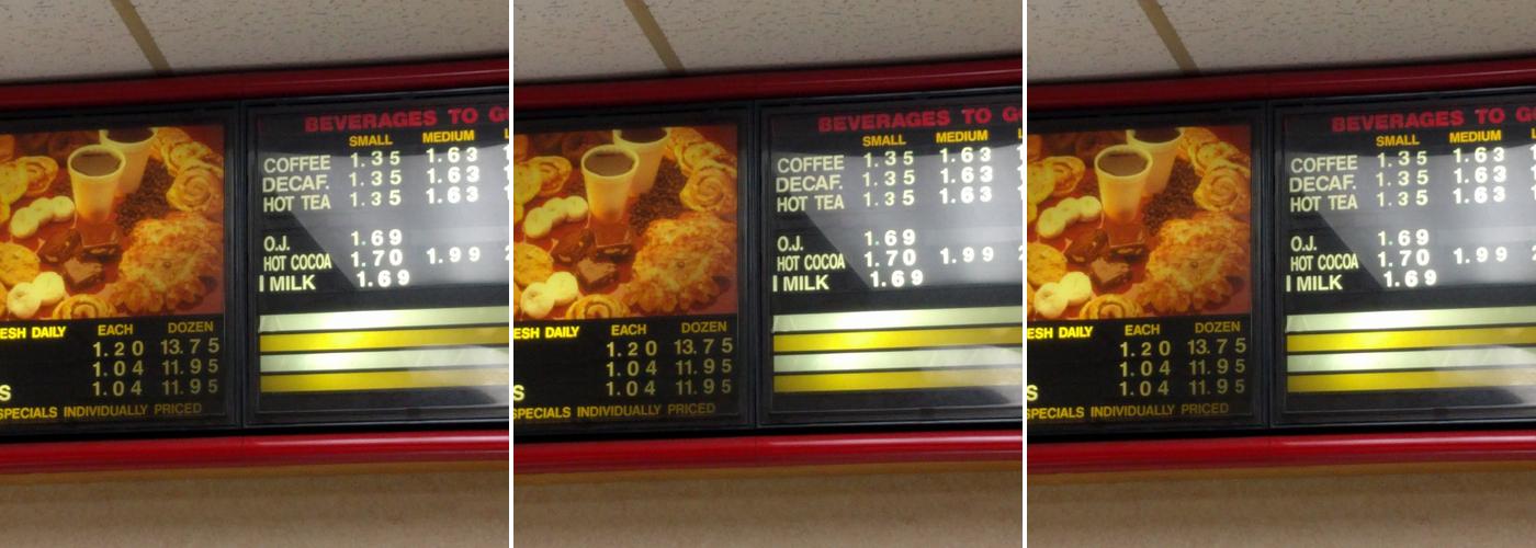 A&K Dawn Donuts Menu