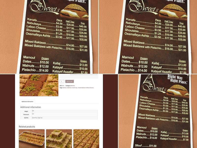 Lebon Sweets Menu