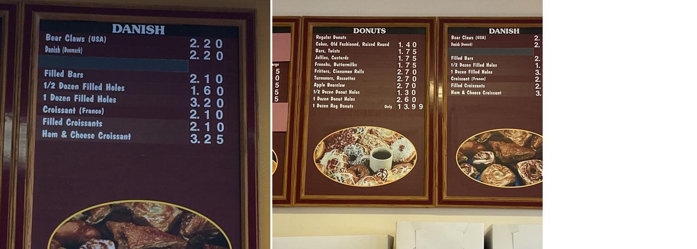 Al's Donuts Menu