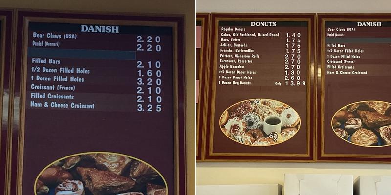 Al's Donuts Menu
