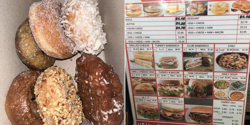 Sam's Yum Yum Donuts Menu