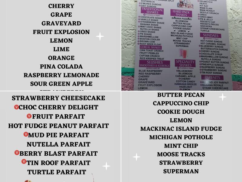 King Kone Menu