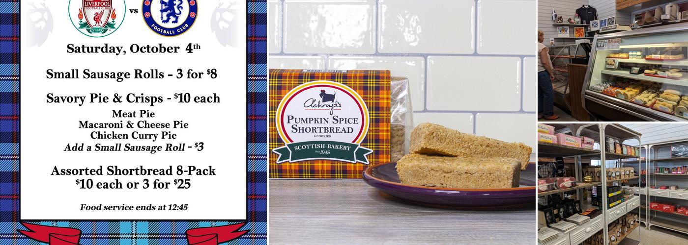 Ackroyd's Scottish Bakery Menu