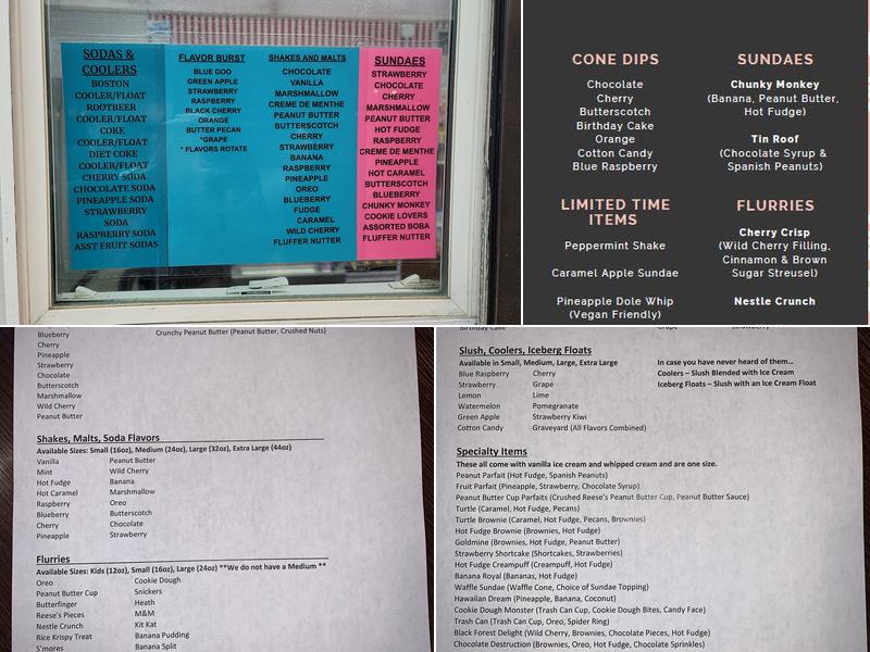 Marv's Dairy Dan Menu