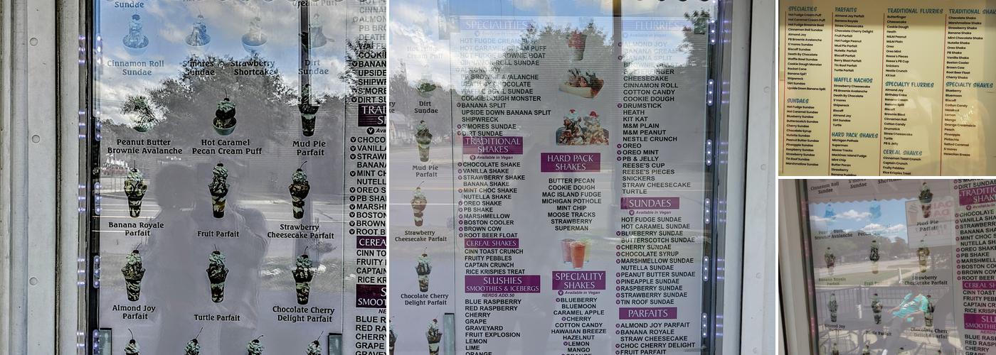 The Original Dairy Dan Menu