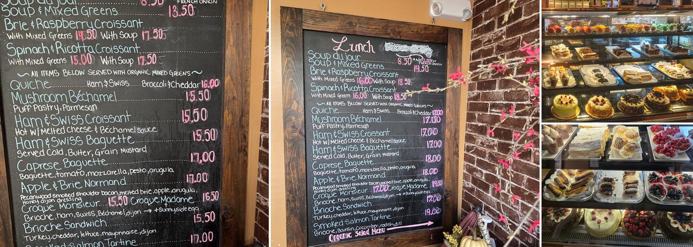 Patisserie Lenox Menu