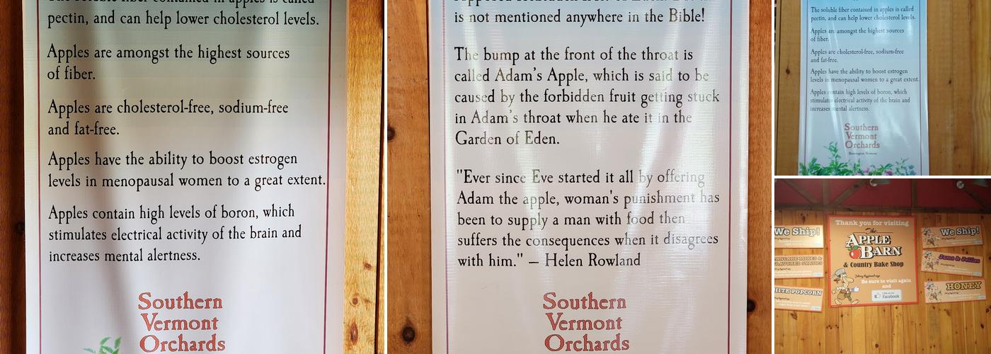 Apple Barn and Bake Shop Menu