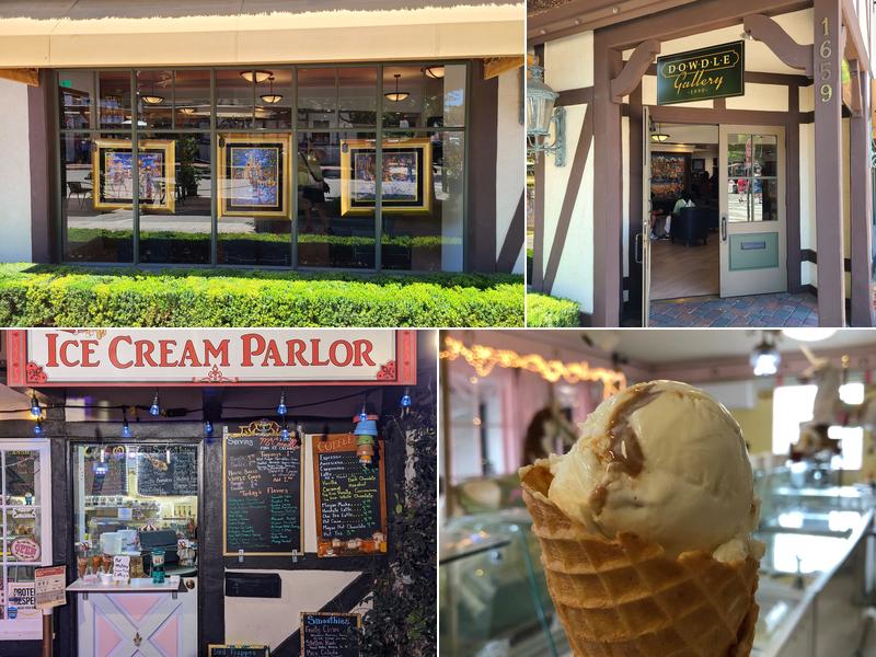 Solvang trolley ice cream parlor