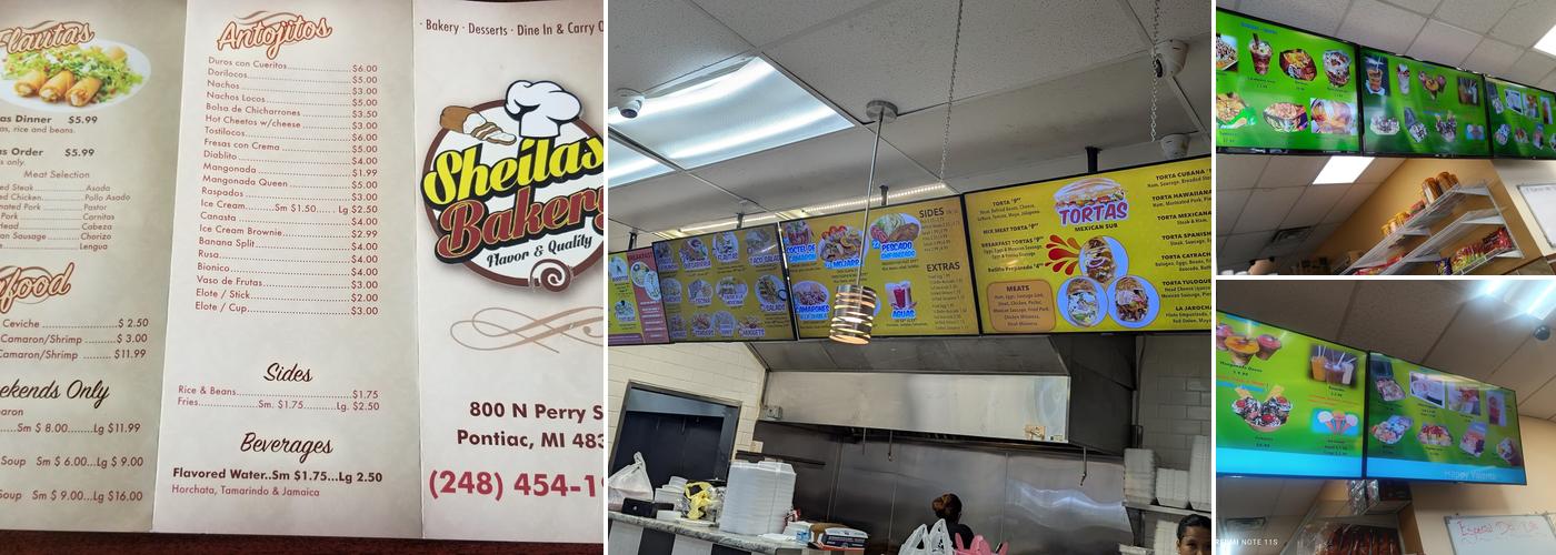 Sheila's Bakery Menu