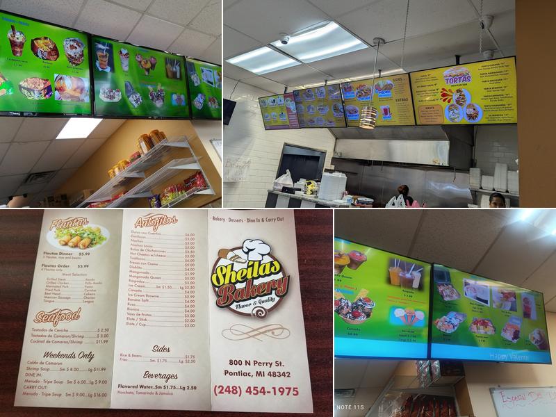 Sheila's Bakery Menu
