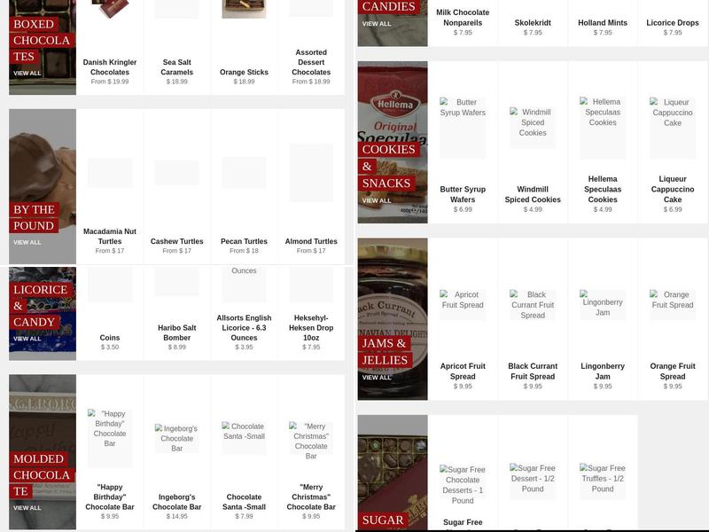 Ingeborg's Danish Chocolates Inc. Menu