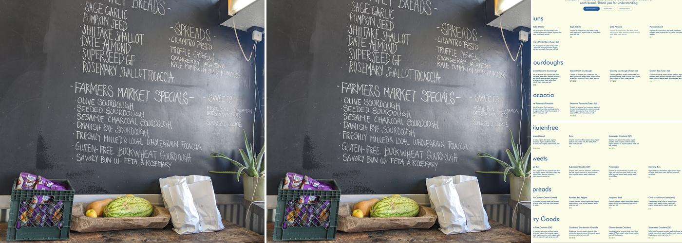 Oat Bakery - Downtown Menu
