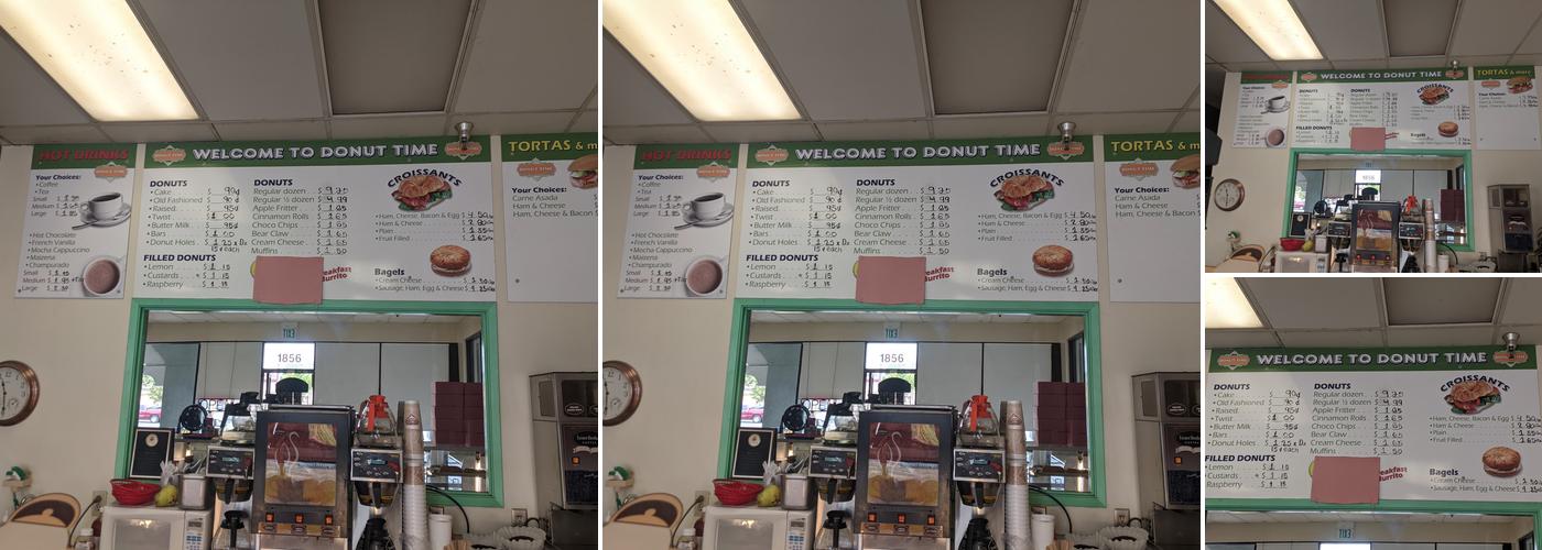 Donut Time Menu