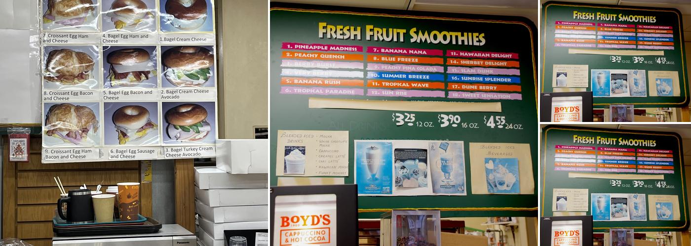 Foster's Donuts Menu
