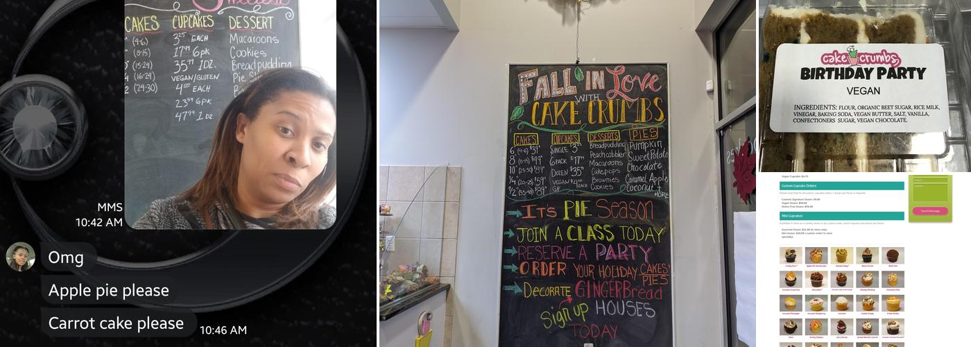 Cake Crumbs Menu