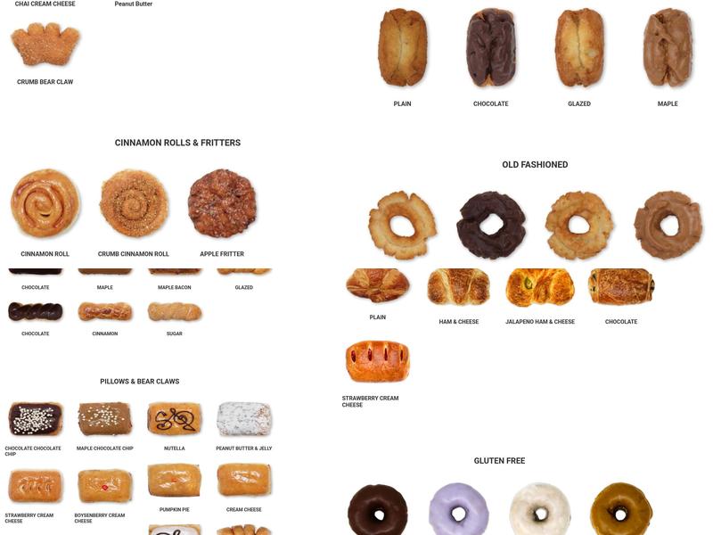 SloDoCo Donuts Menu