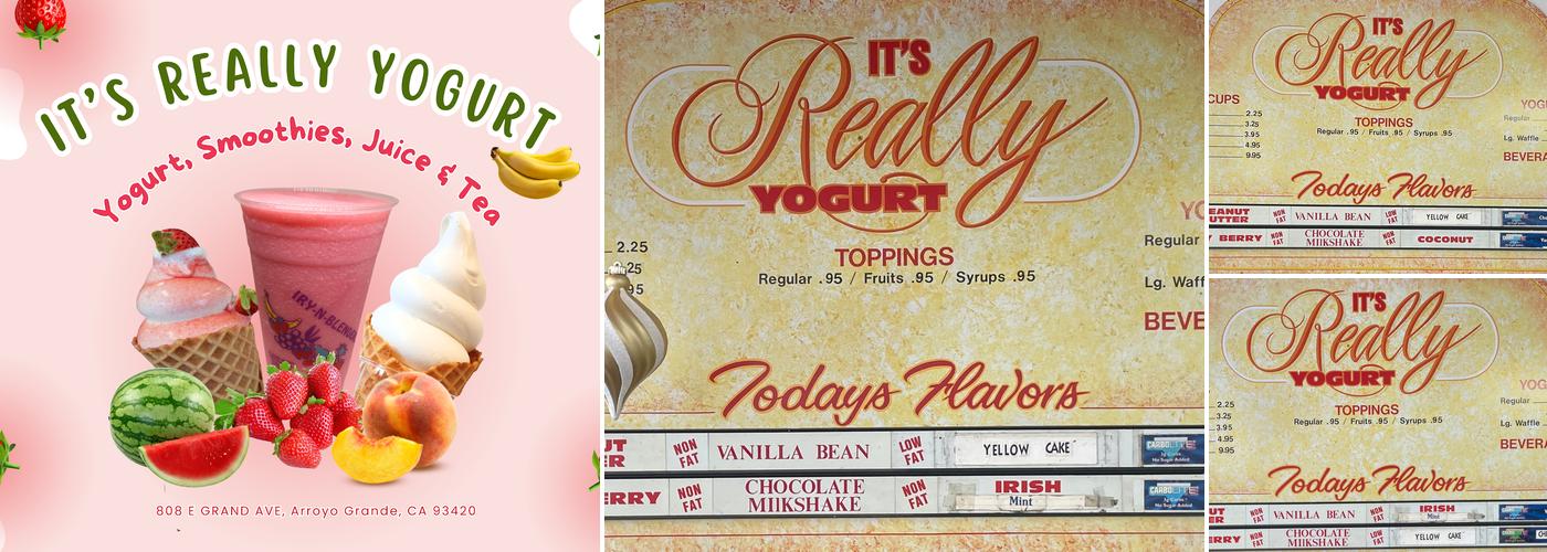 Its Really Yogurt Menu