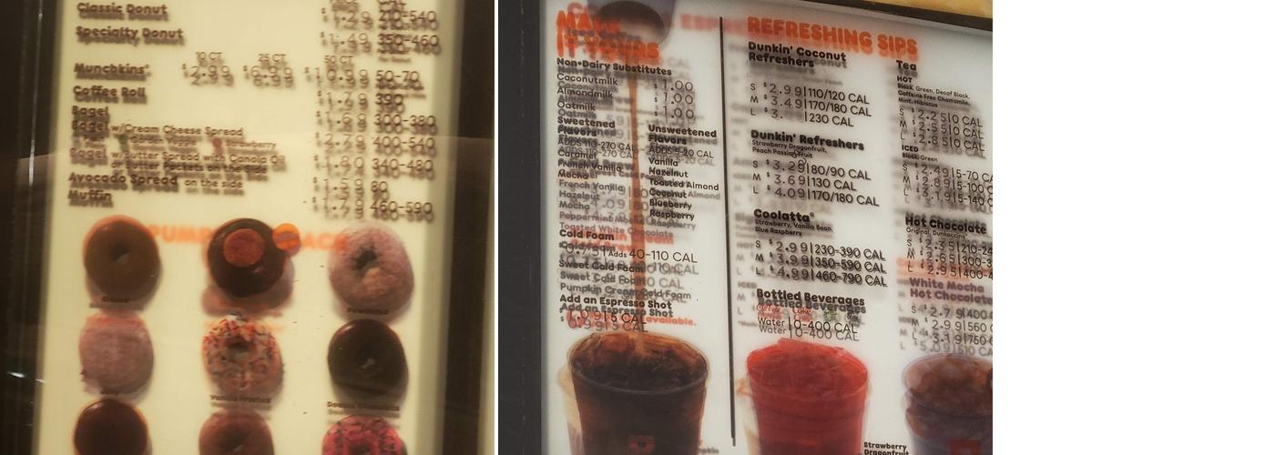 Dunkin' Menu