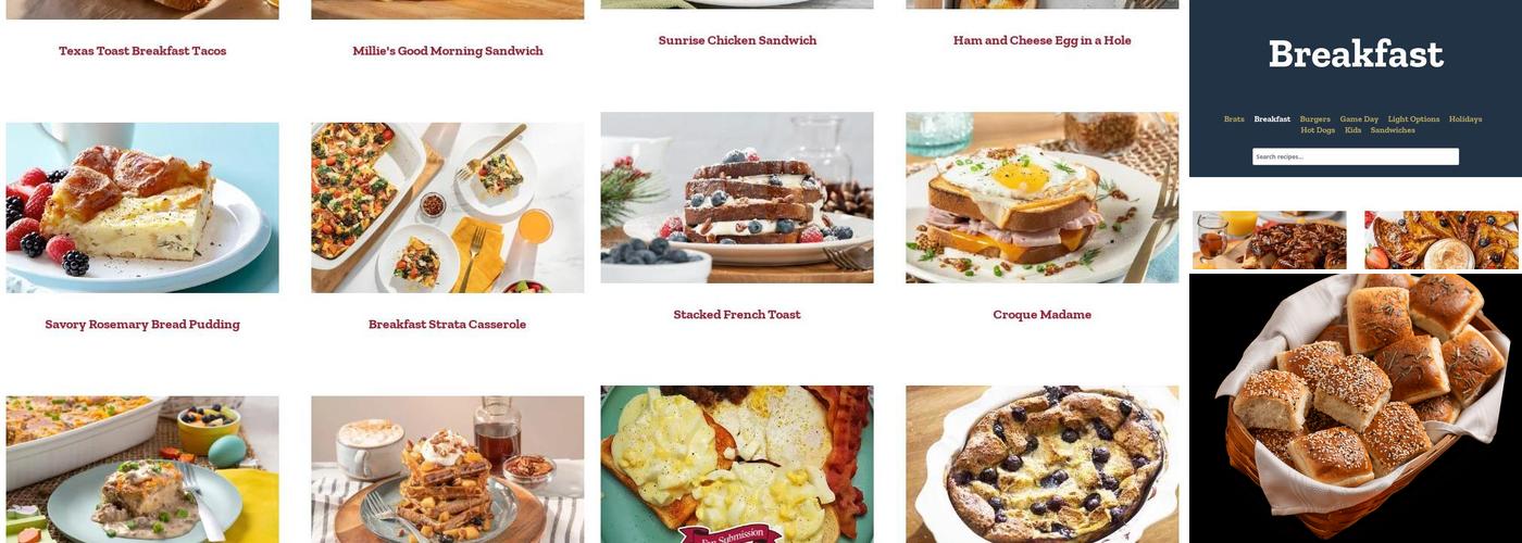 Aunt Millie's Kalamazoo Bakery Menu