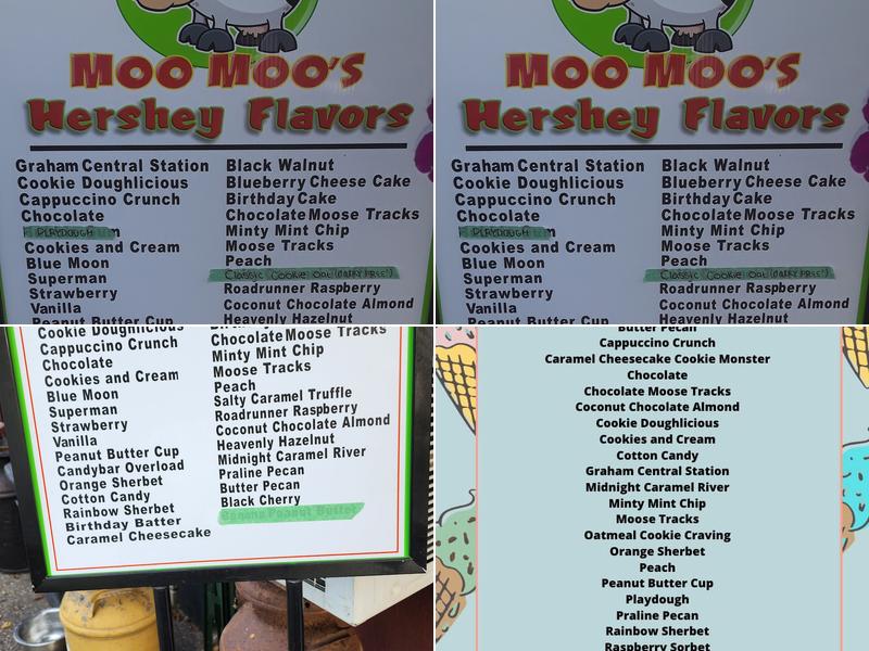 Moo Moo's Ice Cream Joint Menu