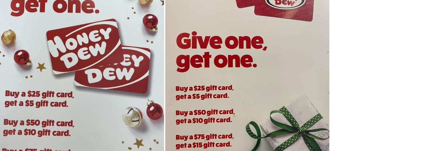 Honey Dew Donuts Menu