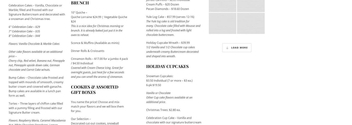 Fox & Hounds Pastry Den Menu