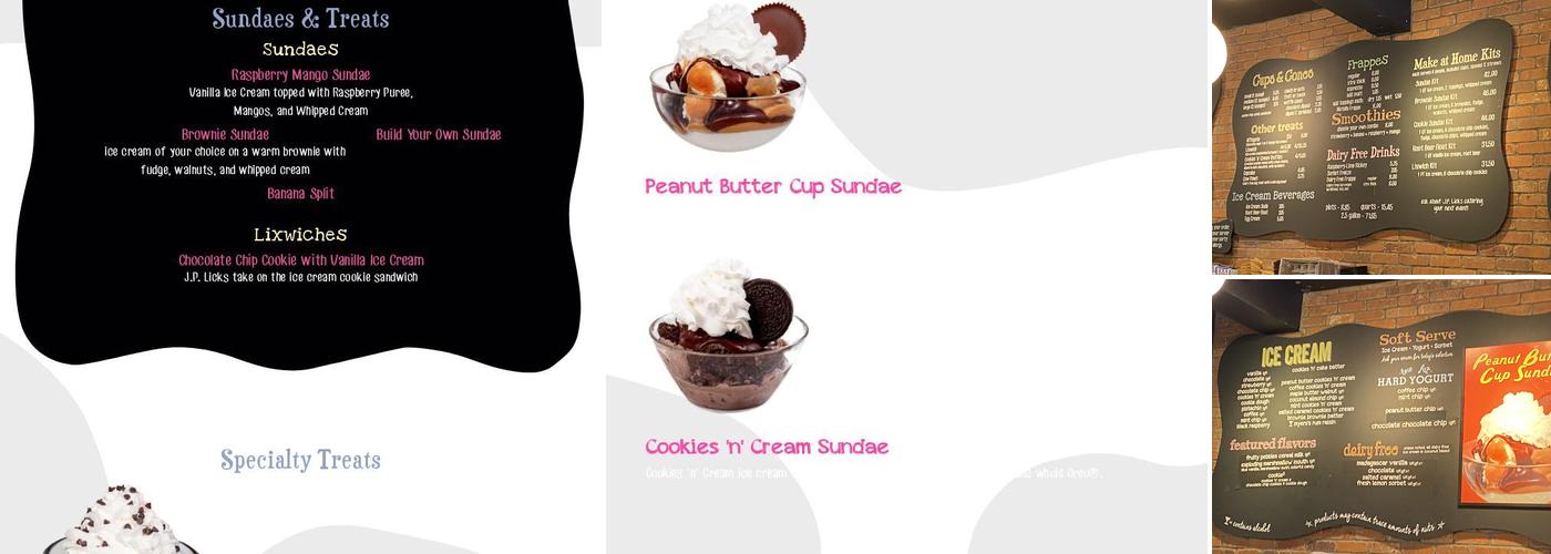 J.P. Licks Menu