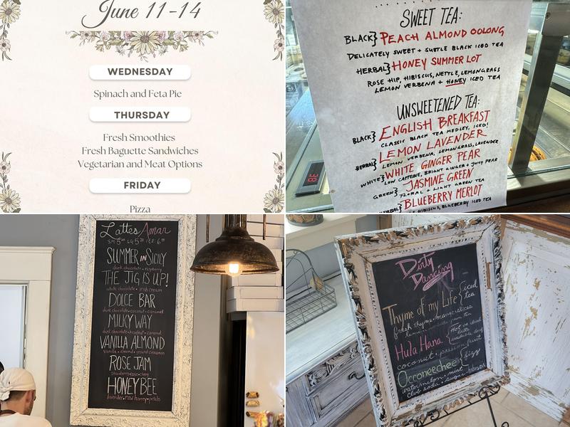 Dolce Amar Sweets to Love Bakery and cafe Menu