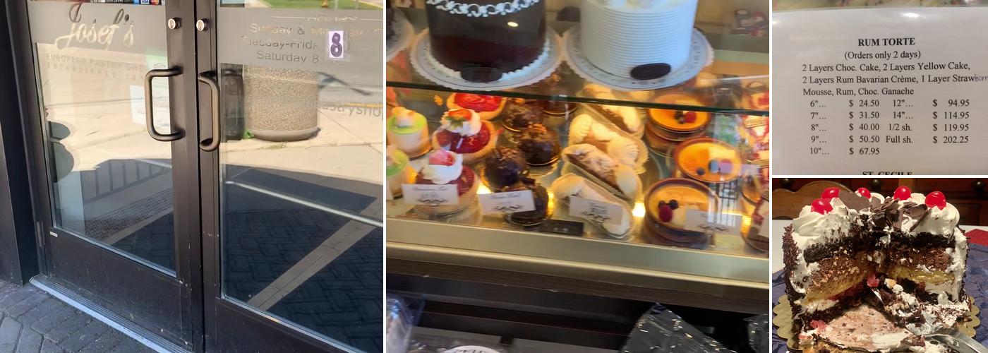 Josef's European Pastry Shop Menu