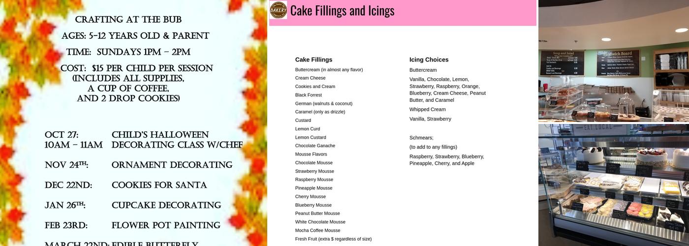 The Batter Up Bakery Menu