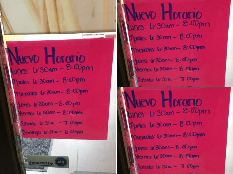Chela's Bakery Menu