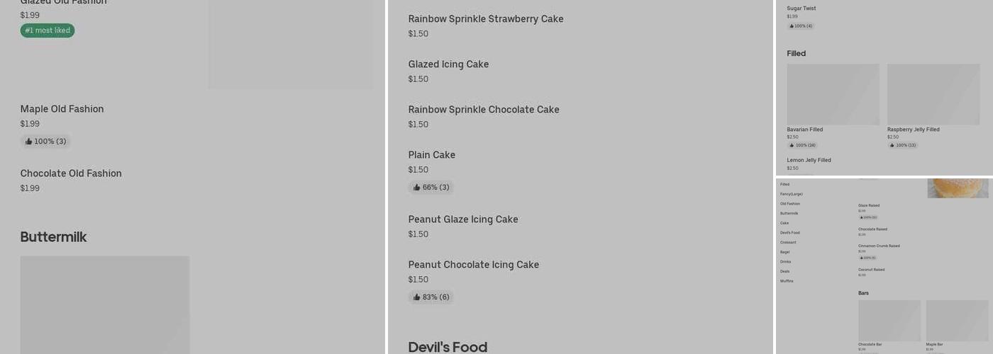 Donut Star Menu