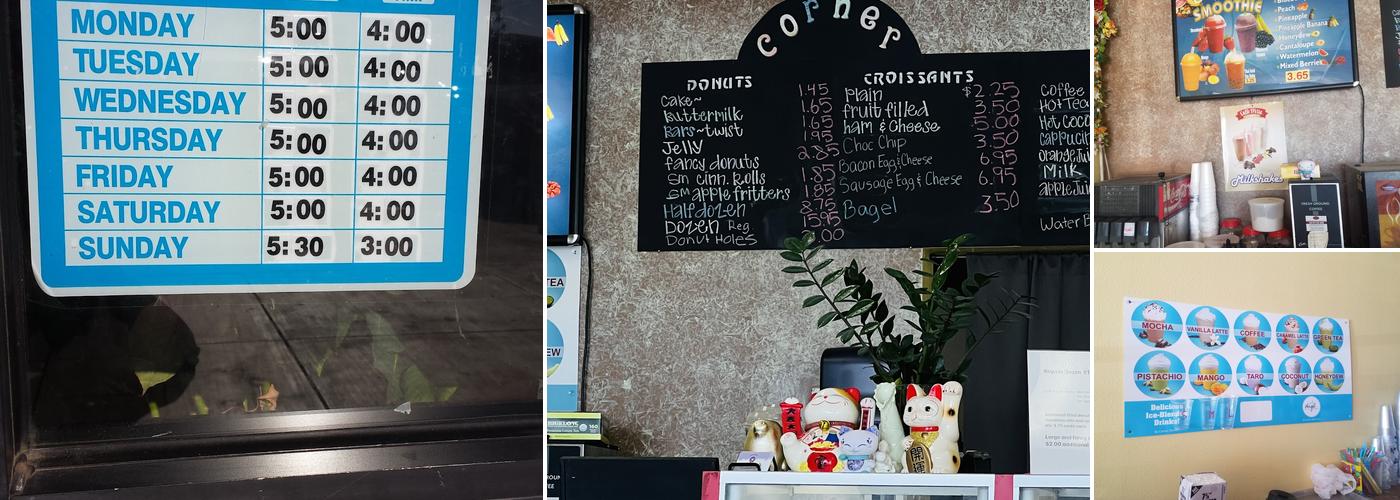 Corner Donuts Menu