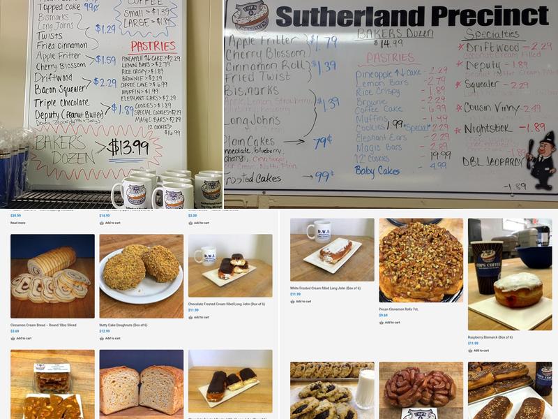 Cops & Doughnuts - Sutherland Precinct Menu