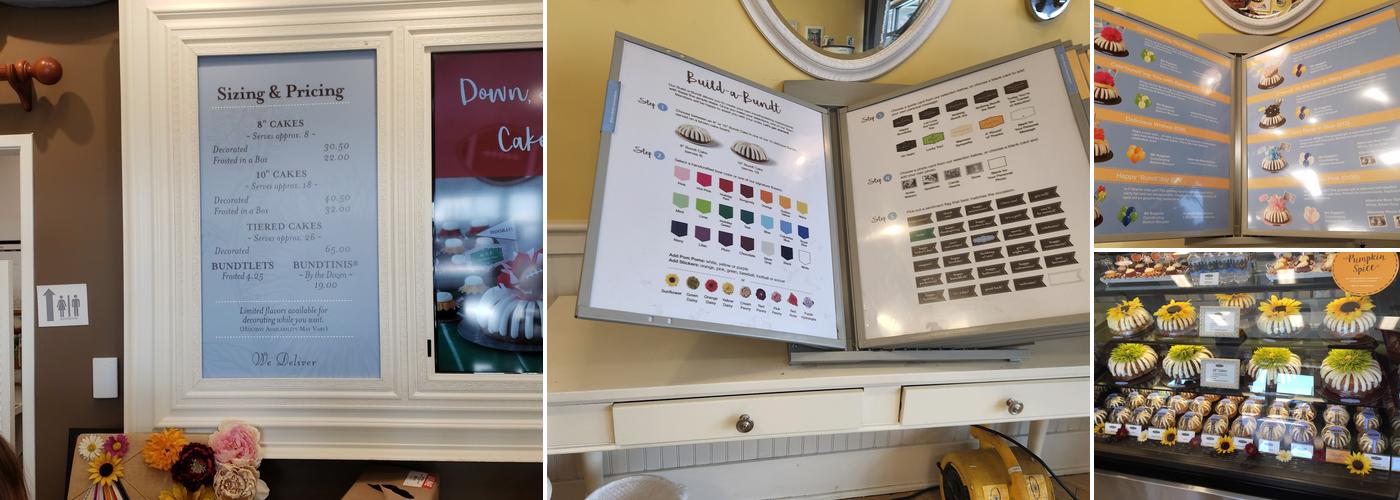 Nothing Bundt Cakes Menu