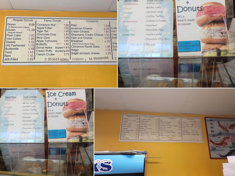 Jenny's Donuts Menu